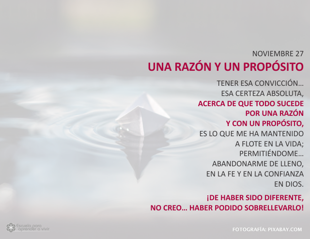 Una razón y un propósito
